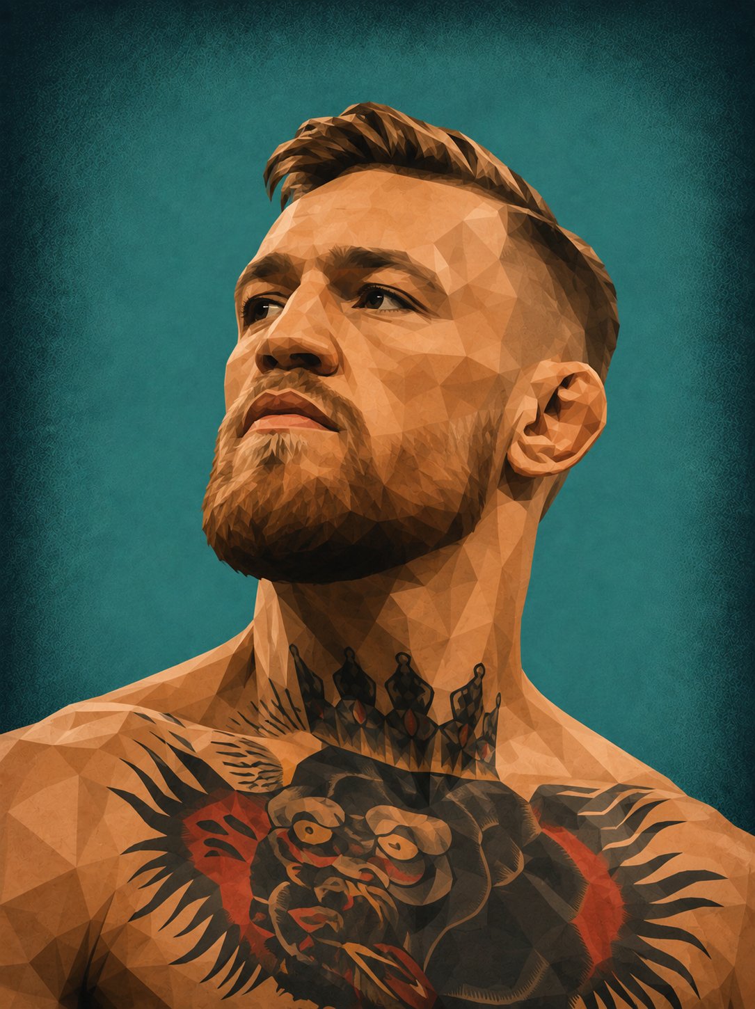 Ultra Detailed Low Poly Geometric Portrait Series 3